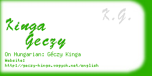 kinga geczy business card